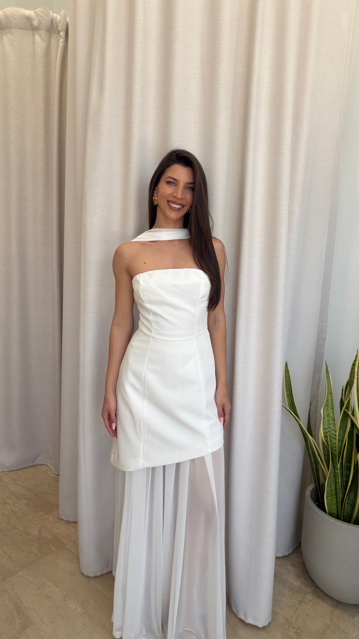 Lumina φόρεμα strapless με αποσπώμενη φούστα