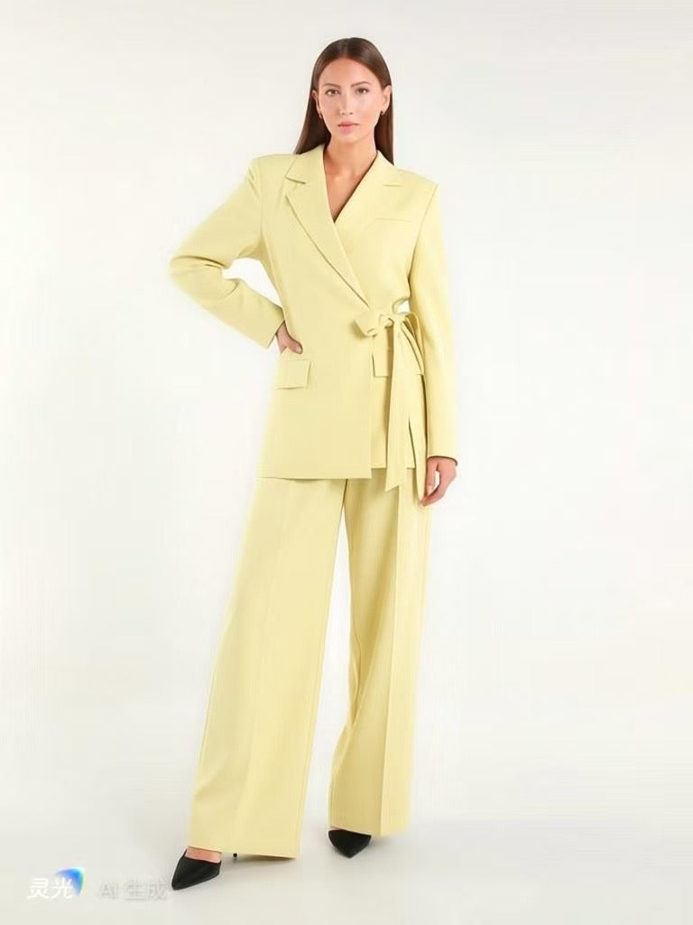 Σετ σακάκι και παντελόνι με δέσιμο