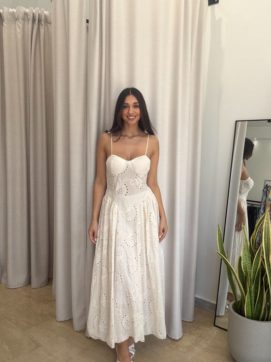 Midi Φόρεμα Broderie