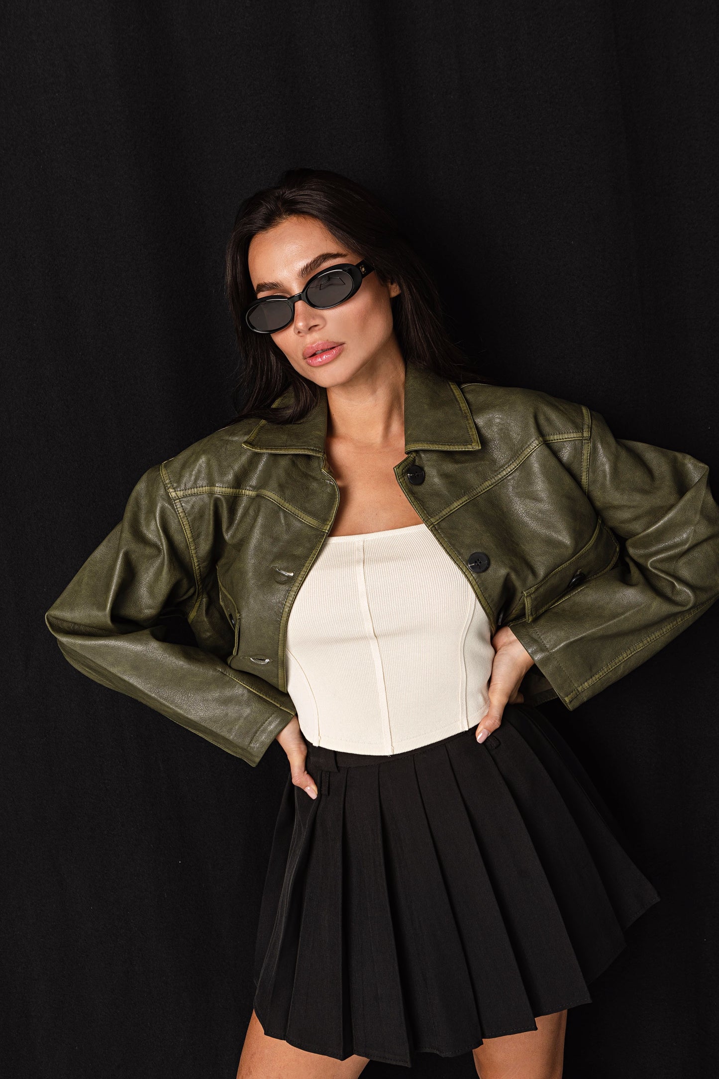 Plissè Mini Skirt with Inner Shorts Riviere