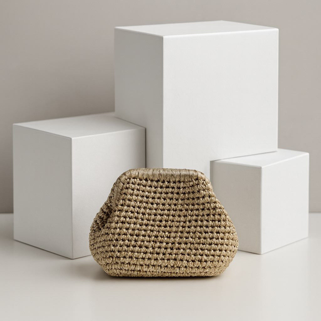 Πλεκτό χειροποίητο clutch