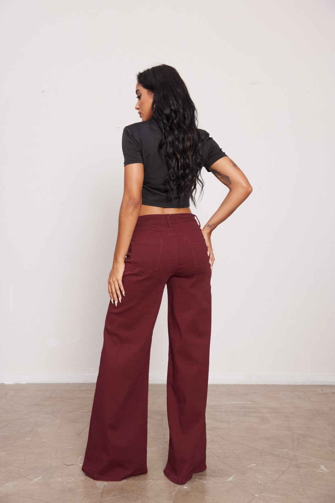 Wide leg ελαστικό τζιν