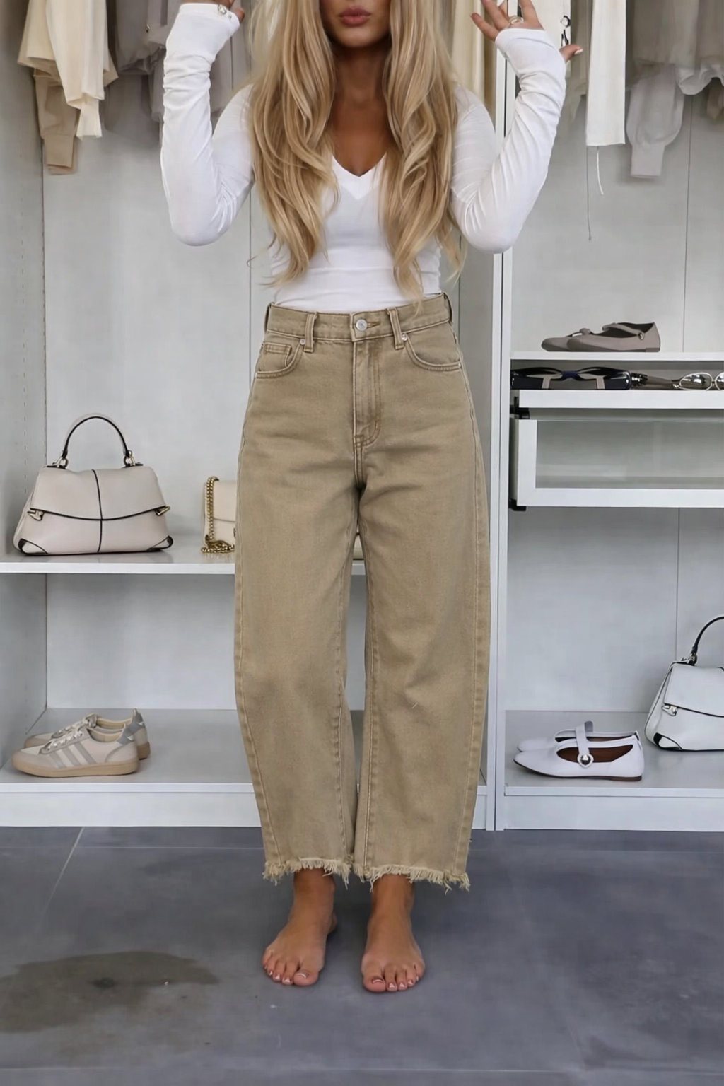 Barrel Crop Τζιν παντελόνι