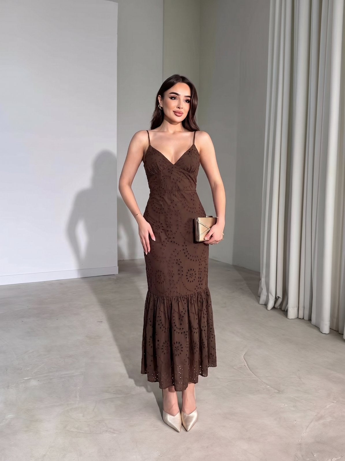 Broderie Maxi Φόρεμα