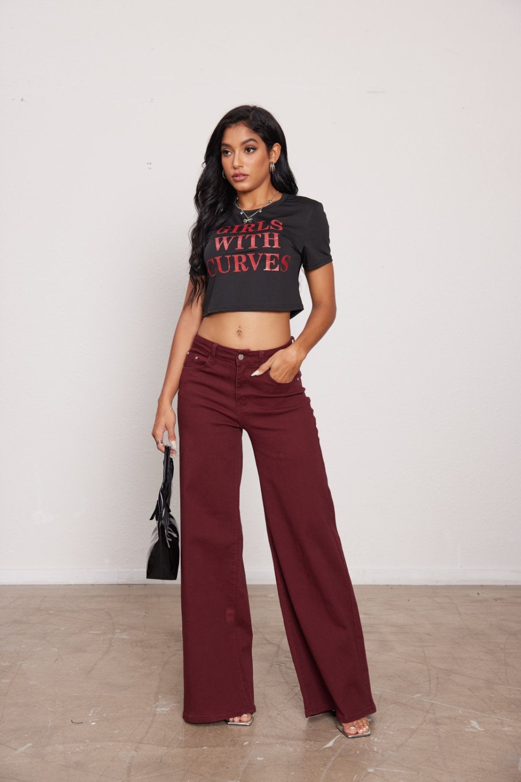 Wide leg ελαστικό τζιν