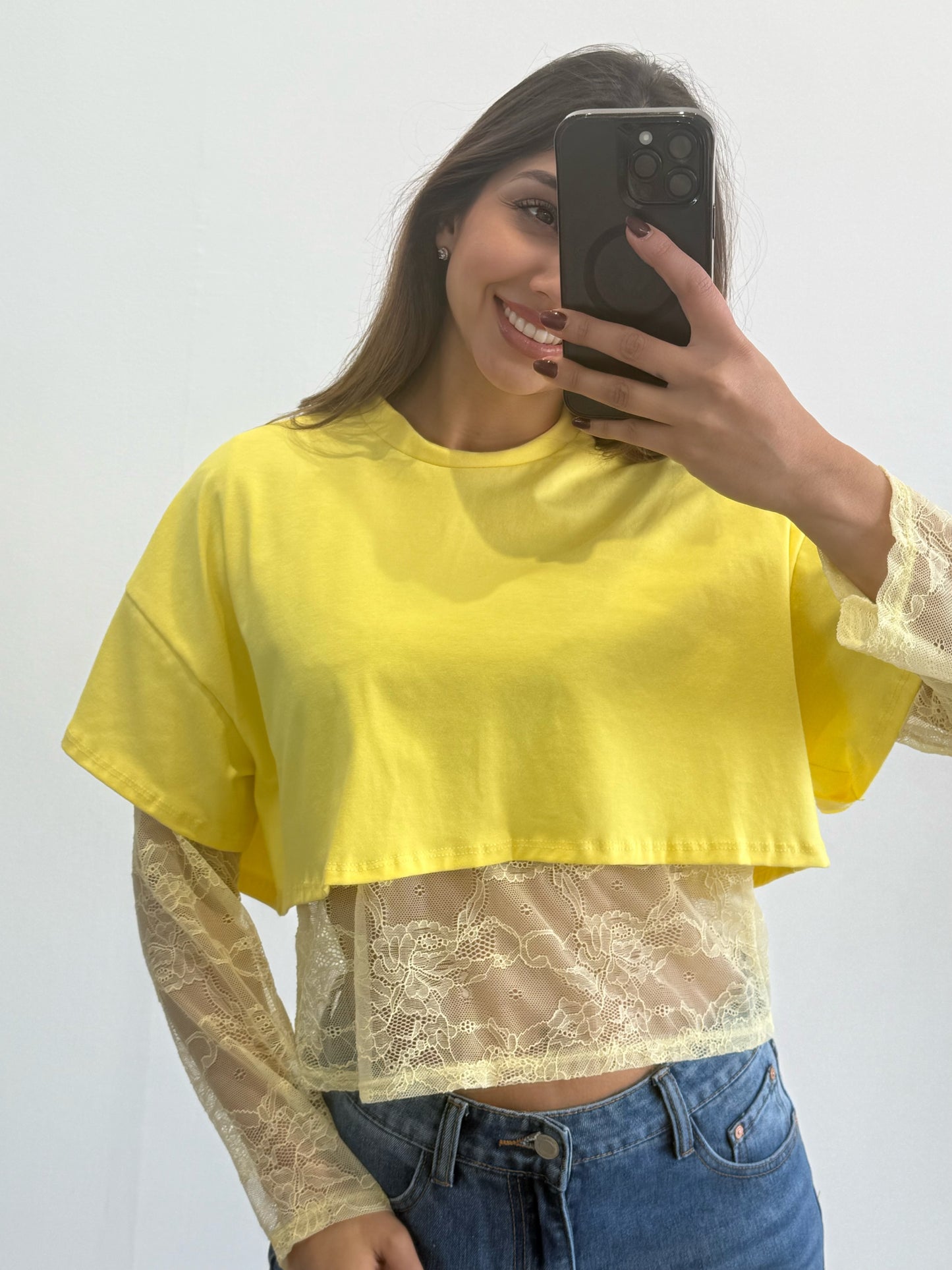 T Shirt με Δαντέλα