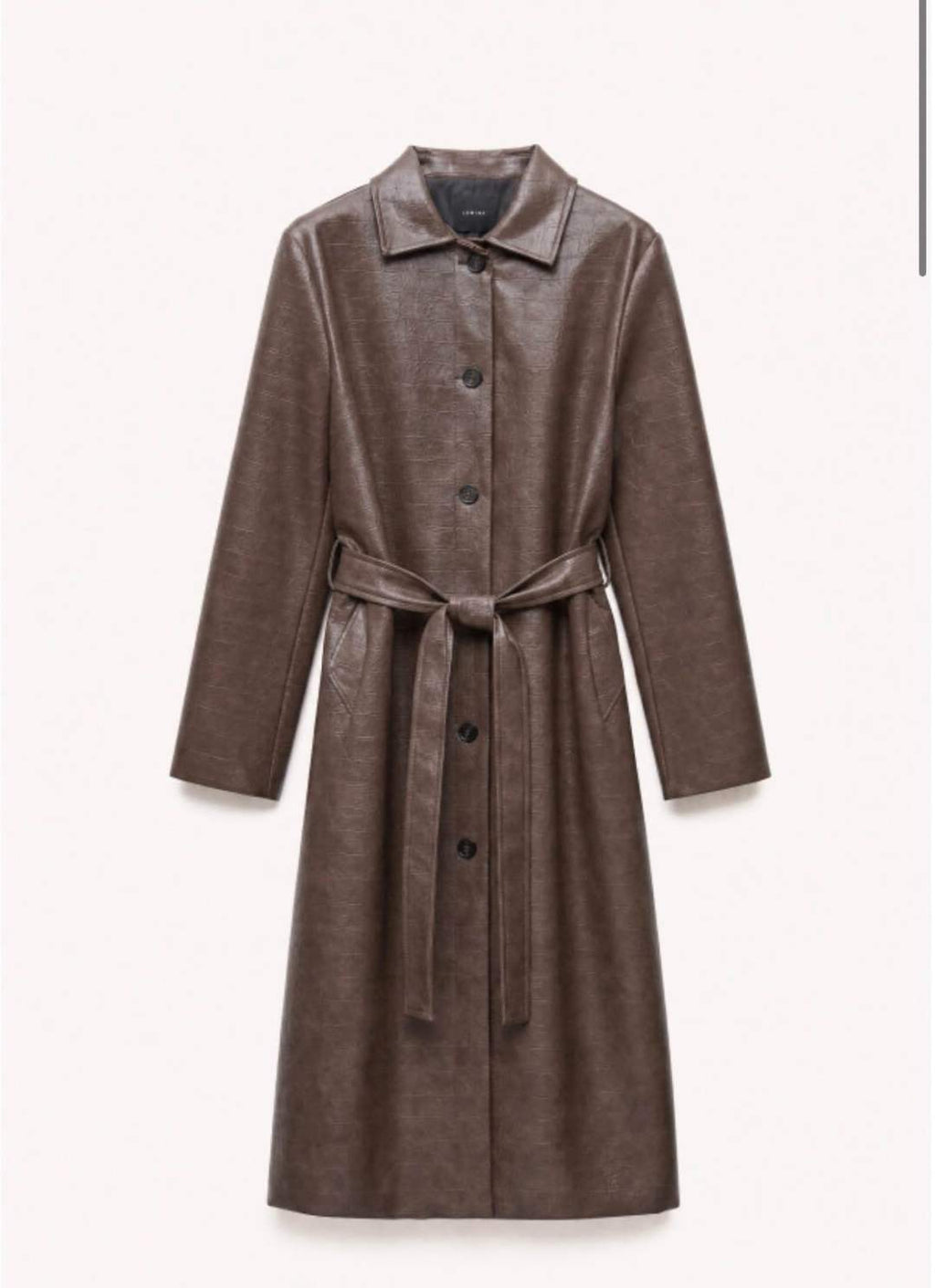 Lumina Élise Faux Leather Trench Coat