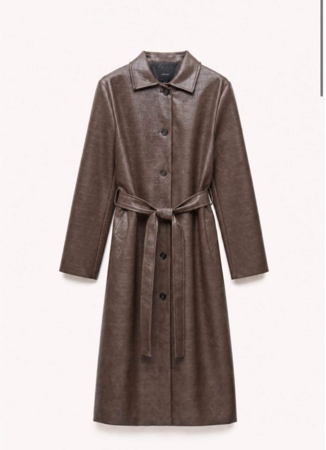 Lumina Élise Faux Leather Trench Coat