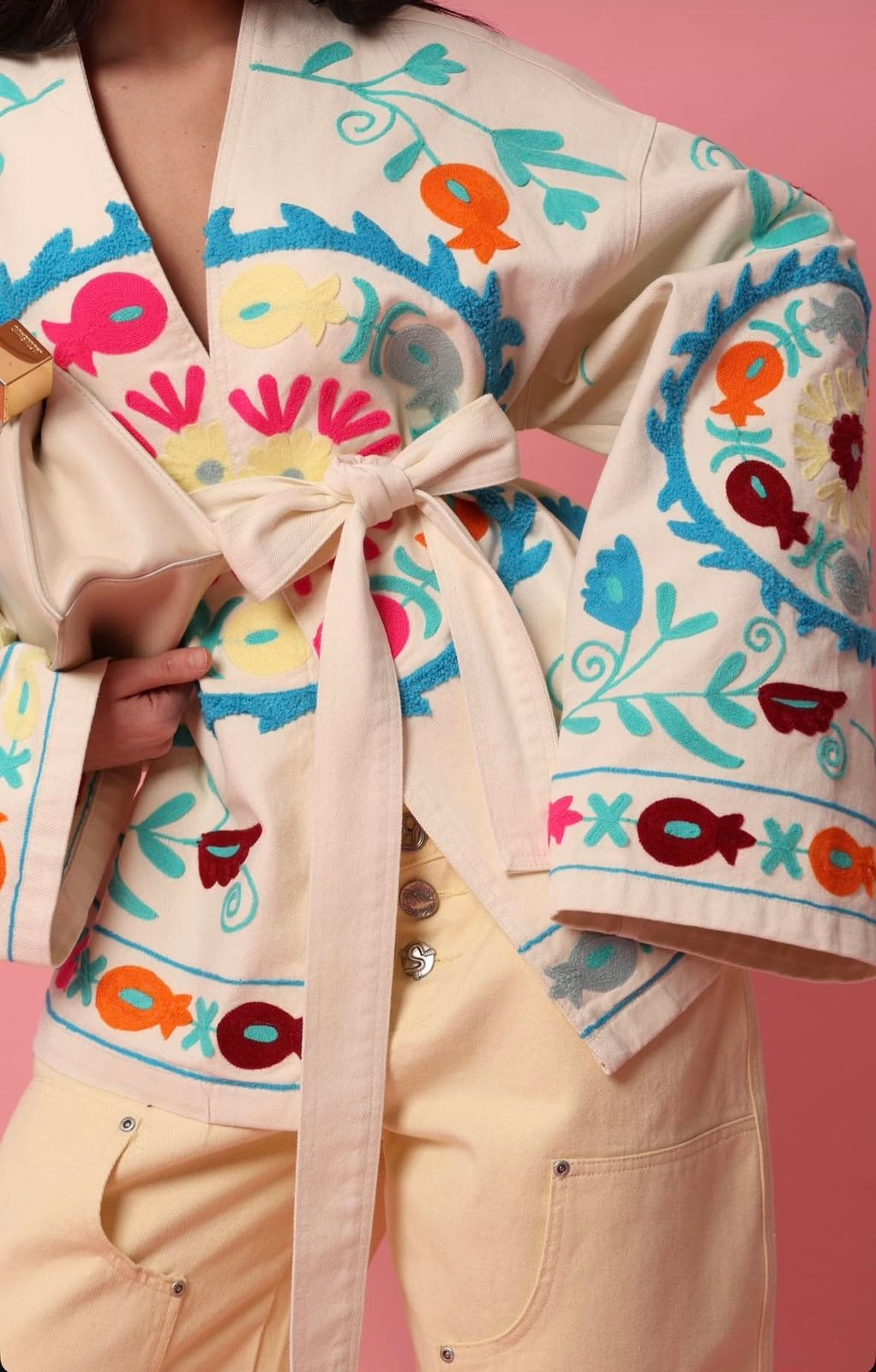 Τζάκετ με ζώνη boho