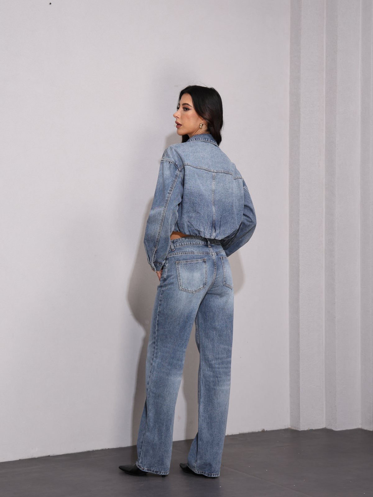 Denim Σετ με Jacket & Παντελόνι