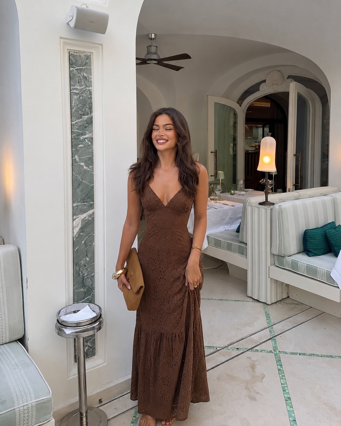 Broderie Maxi Φόρεμα