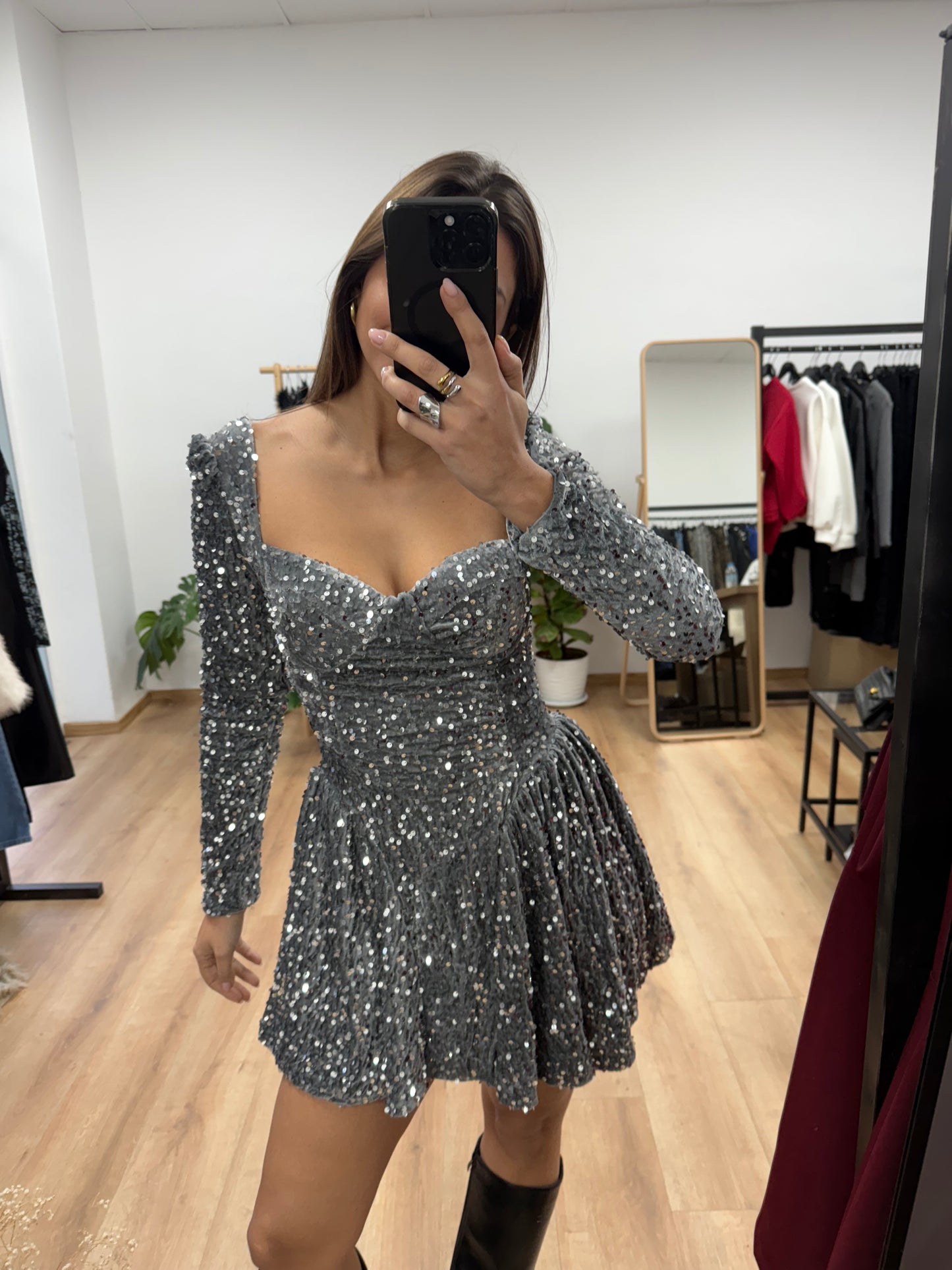 Μακρυμάνικο κορσέ φόρεμα