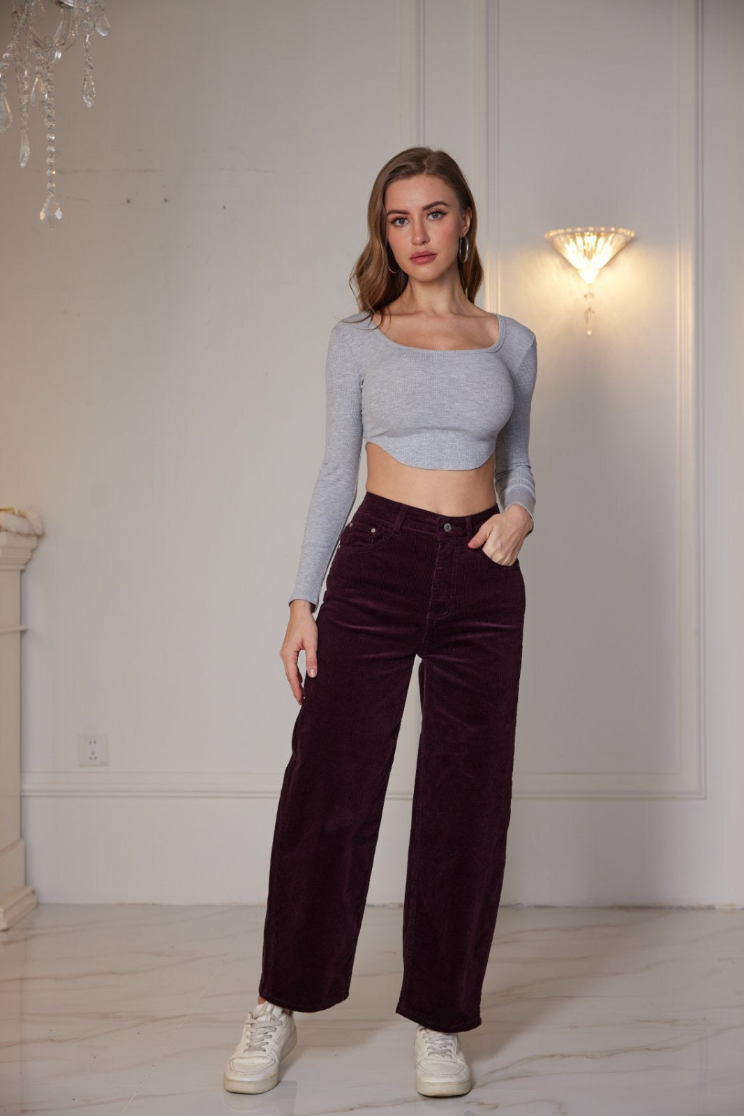 Κοτλέ παντελόνι balloon