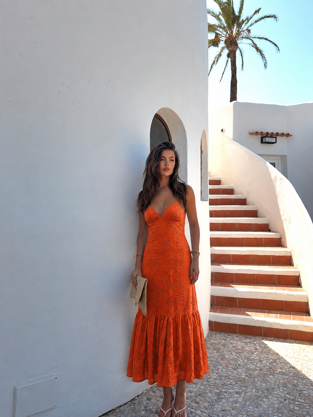 Broderie Maxi Φόρεμα