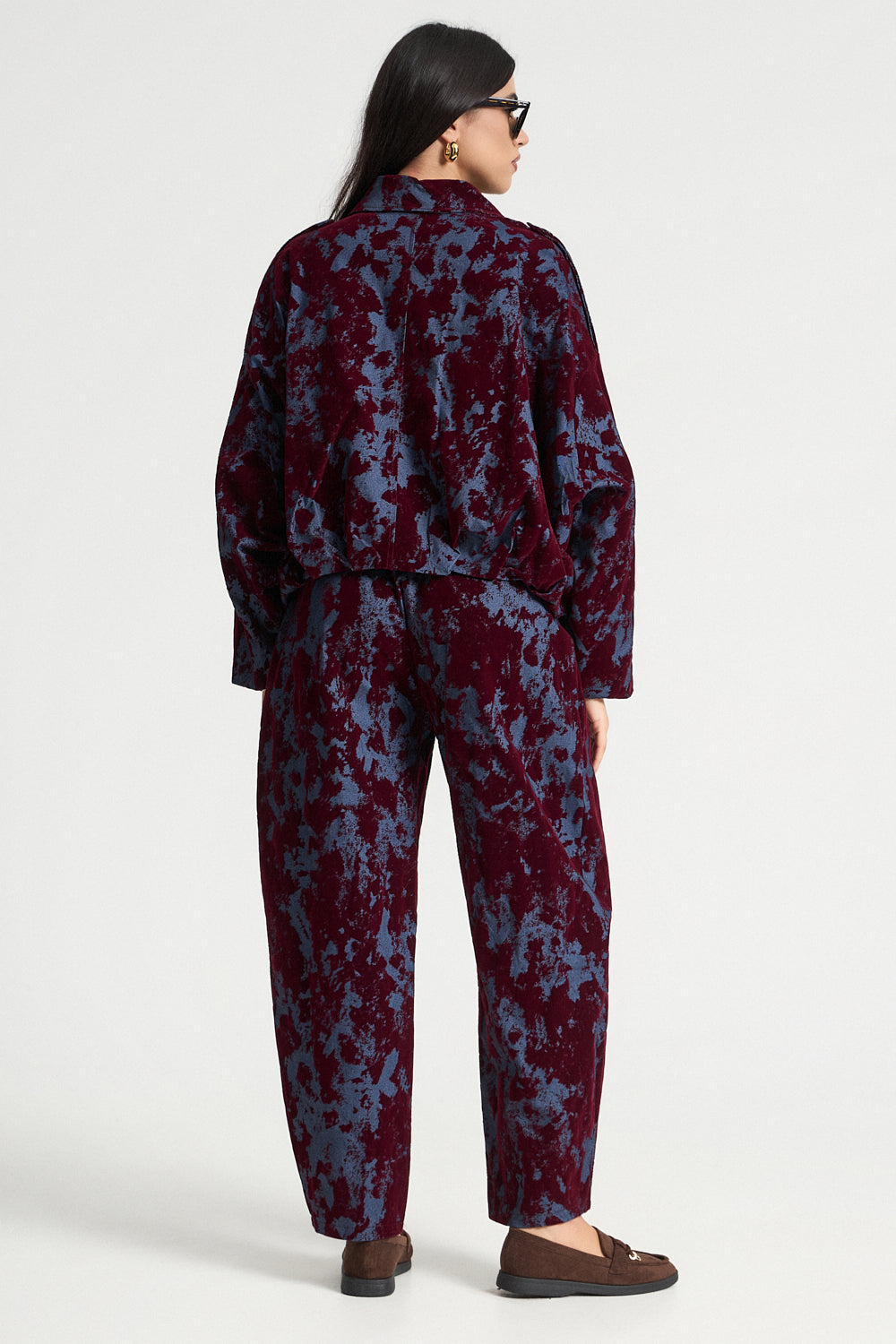 Σετ velvet τζάκετ και παντελόνι