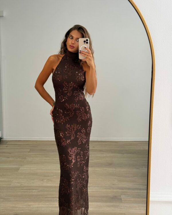 Φόρεμα παγιέτα halter