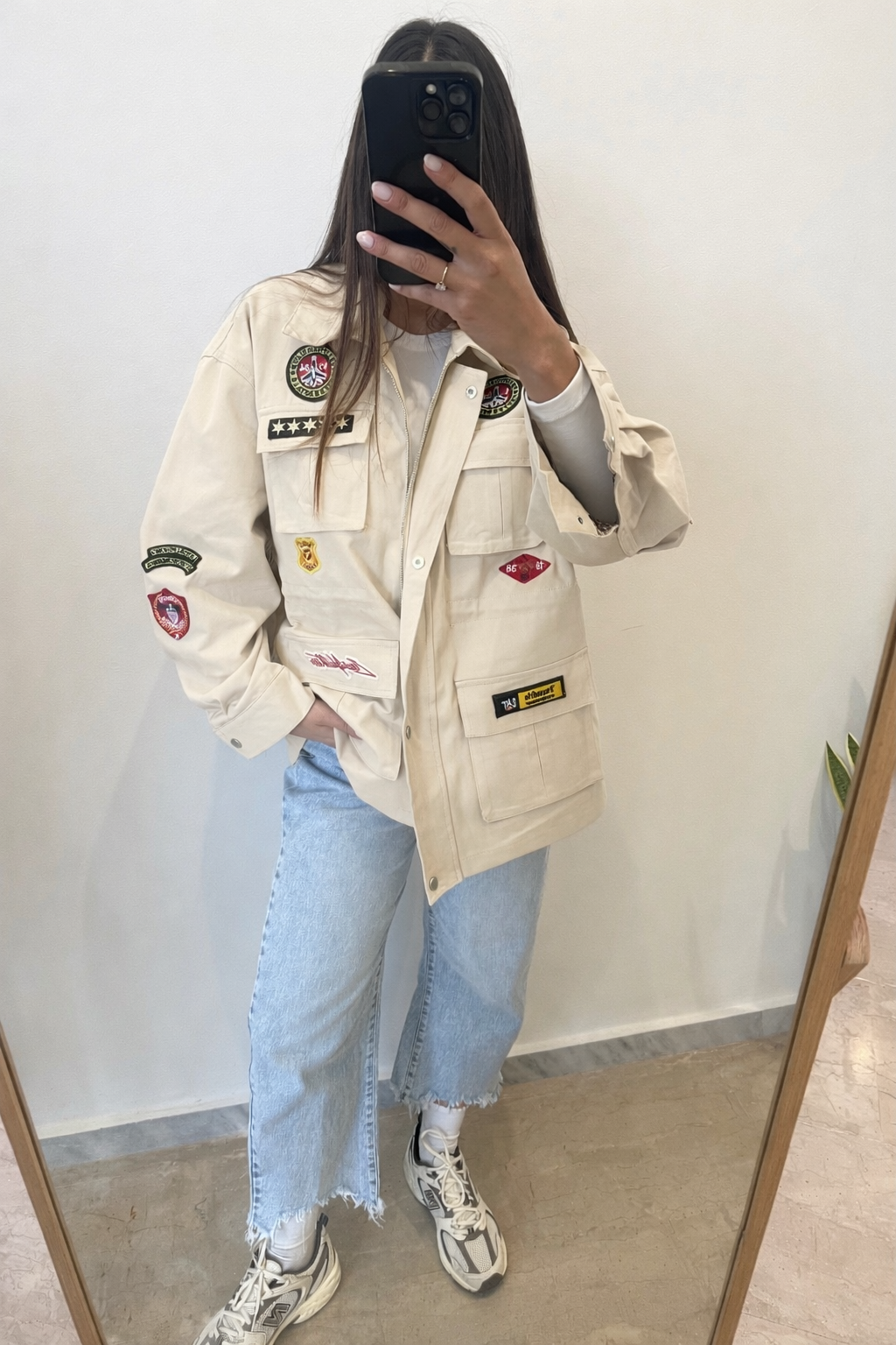 Spring Oversized jacket με patches