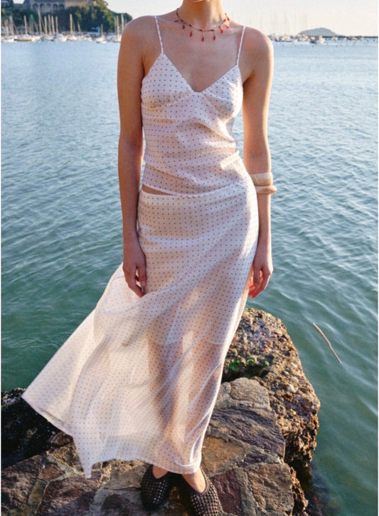 Lumina Πουά σετ τοπ & φούστα