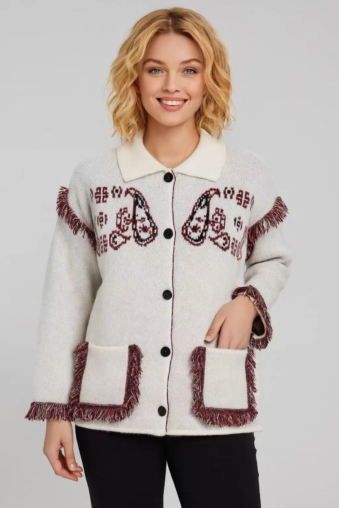 Ζακέτα bandana με κουμπιά