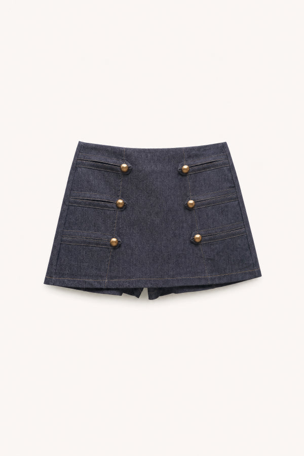 Lumina Denim Military Σετ Τζάκετ & Φούστα