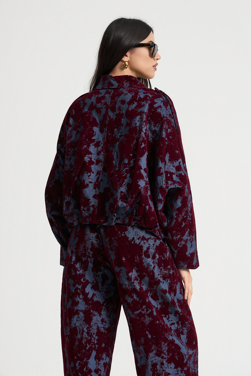 Σετ velvet τζάκετ και παντελόνι