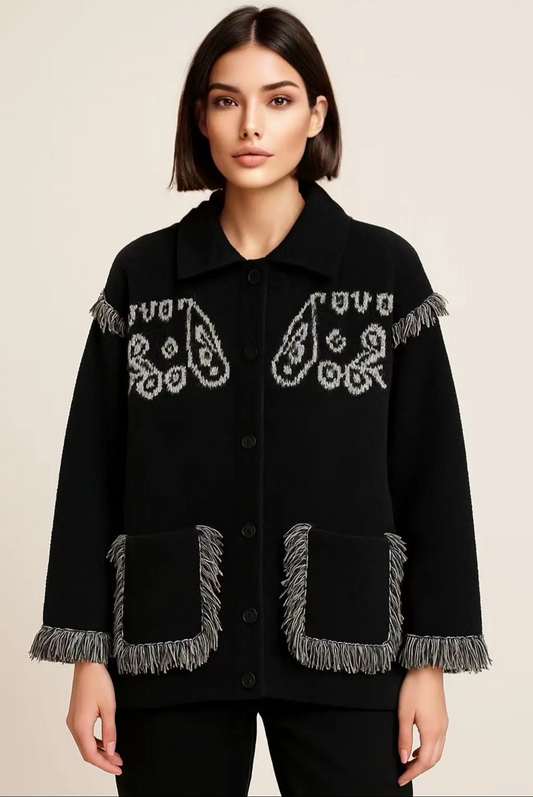 Ζακέτα bandana με κουμπιά