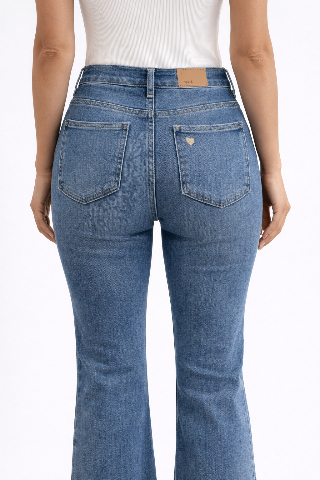 Τζιν παντελόνι shaper wide leg