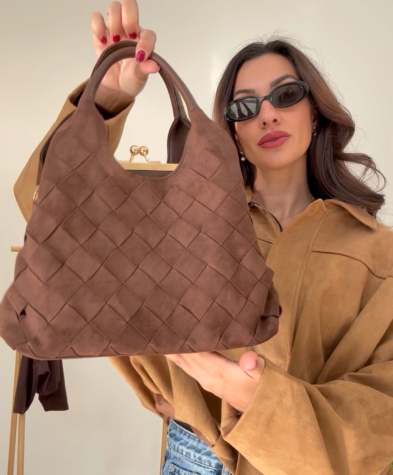 Helia Vintage Σουέντ τσάντα