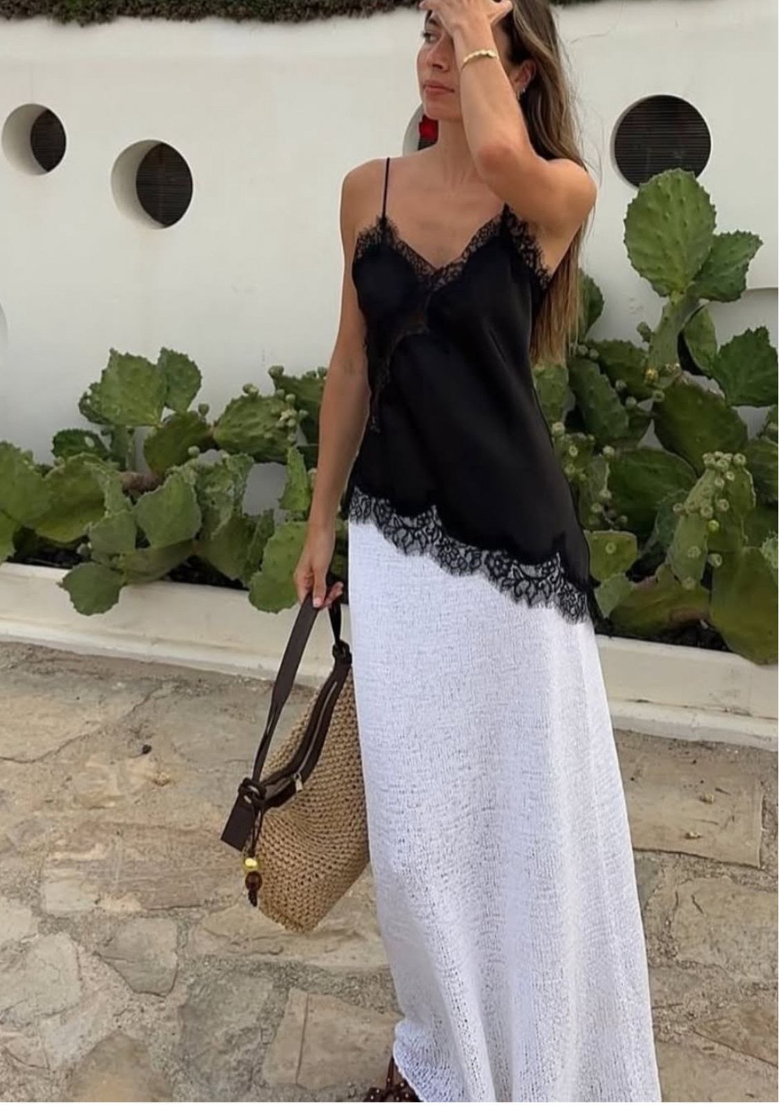 Ασύμμετρο Lingerie τοπ κοντό