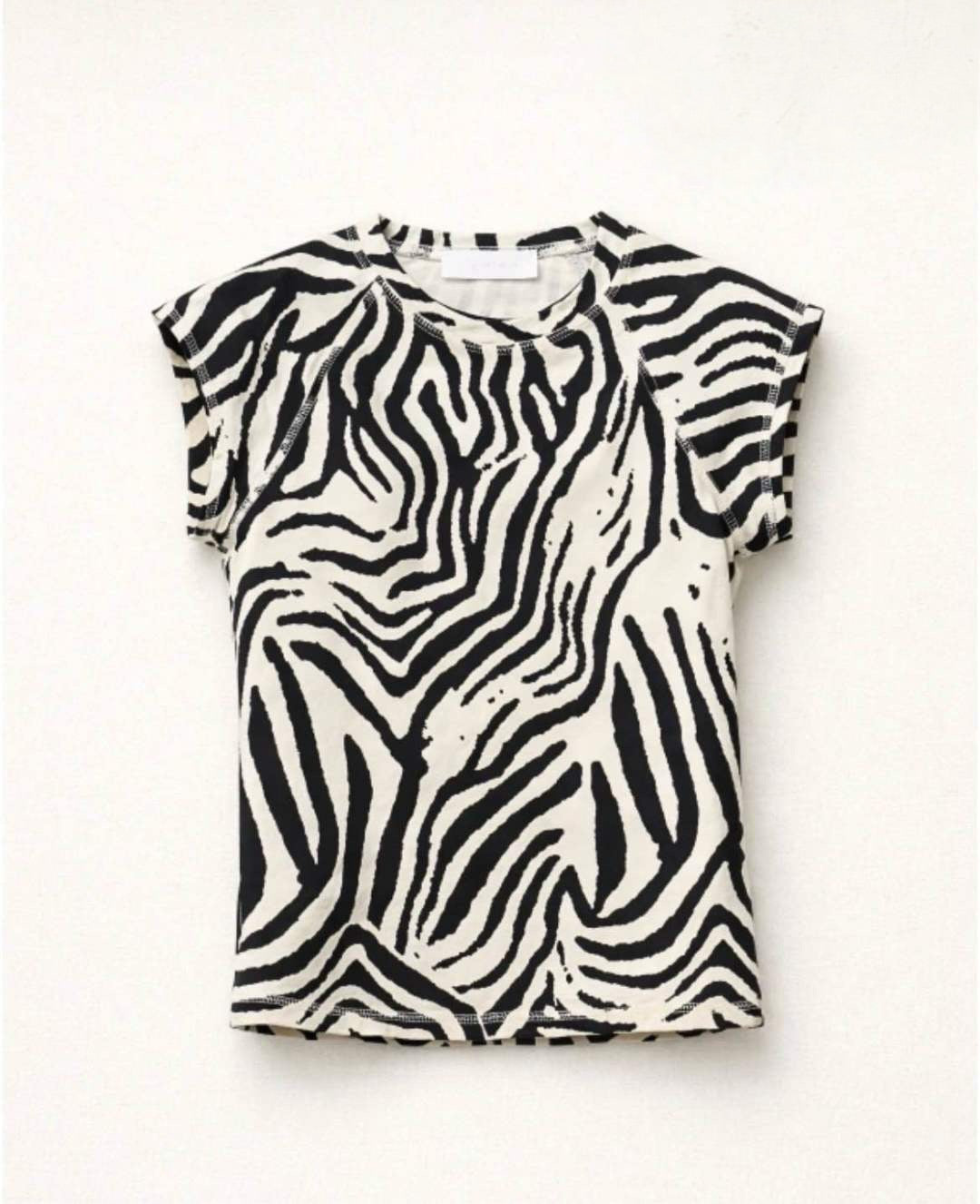 Lumina Zebra Print T-Shirt Κοντομάνικο