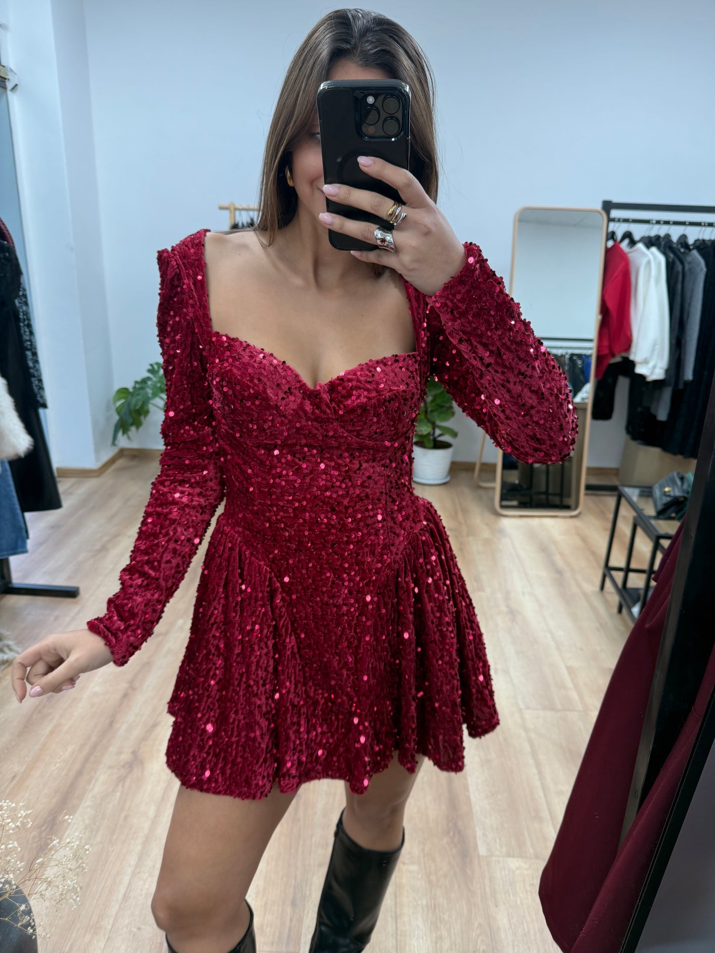 Μακρυμάνικο κορσέ φόρεμα