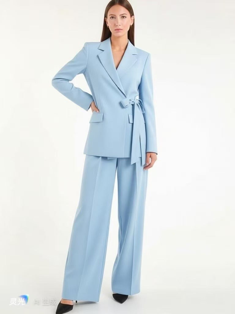 Σετ σακάκι και παντελόνι με δέσιμο