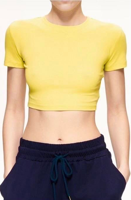 Lumina Basic Crop Top Κοντομάνικο