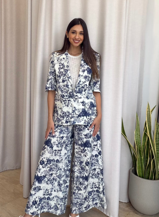 Lumina Σετ σακάκι & παντελόνα με print