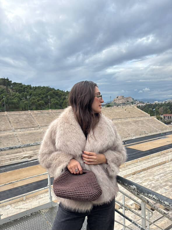 Azur clutch Πλεκτό χειροποίητο clutch