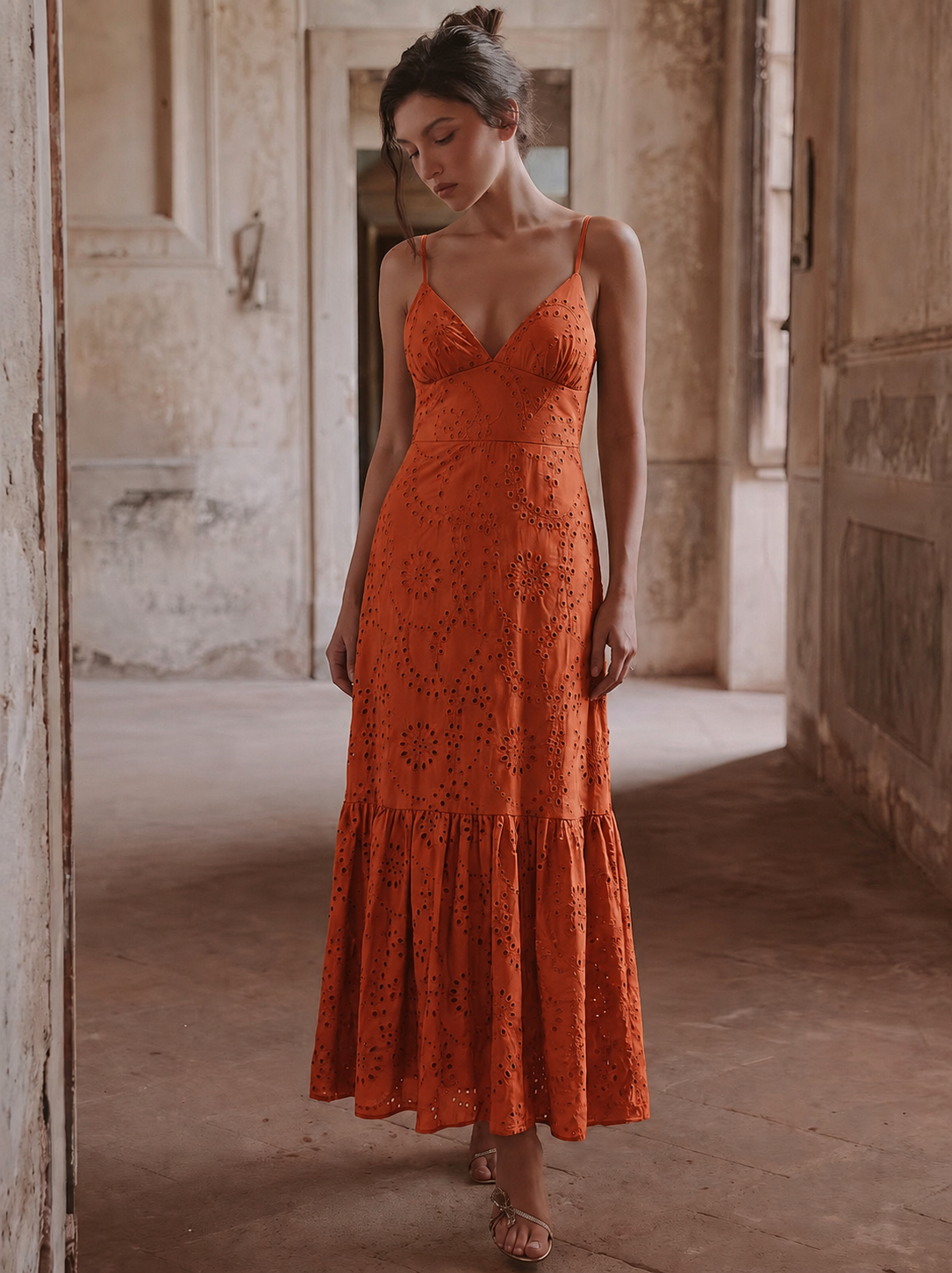 Broderie Maxi Φόρεμα