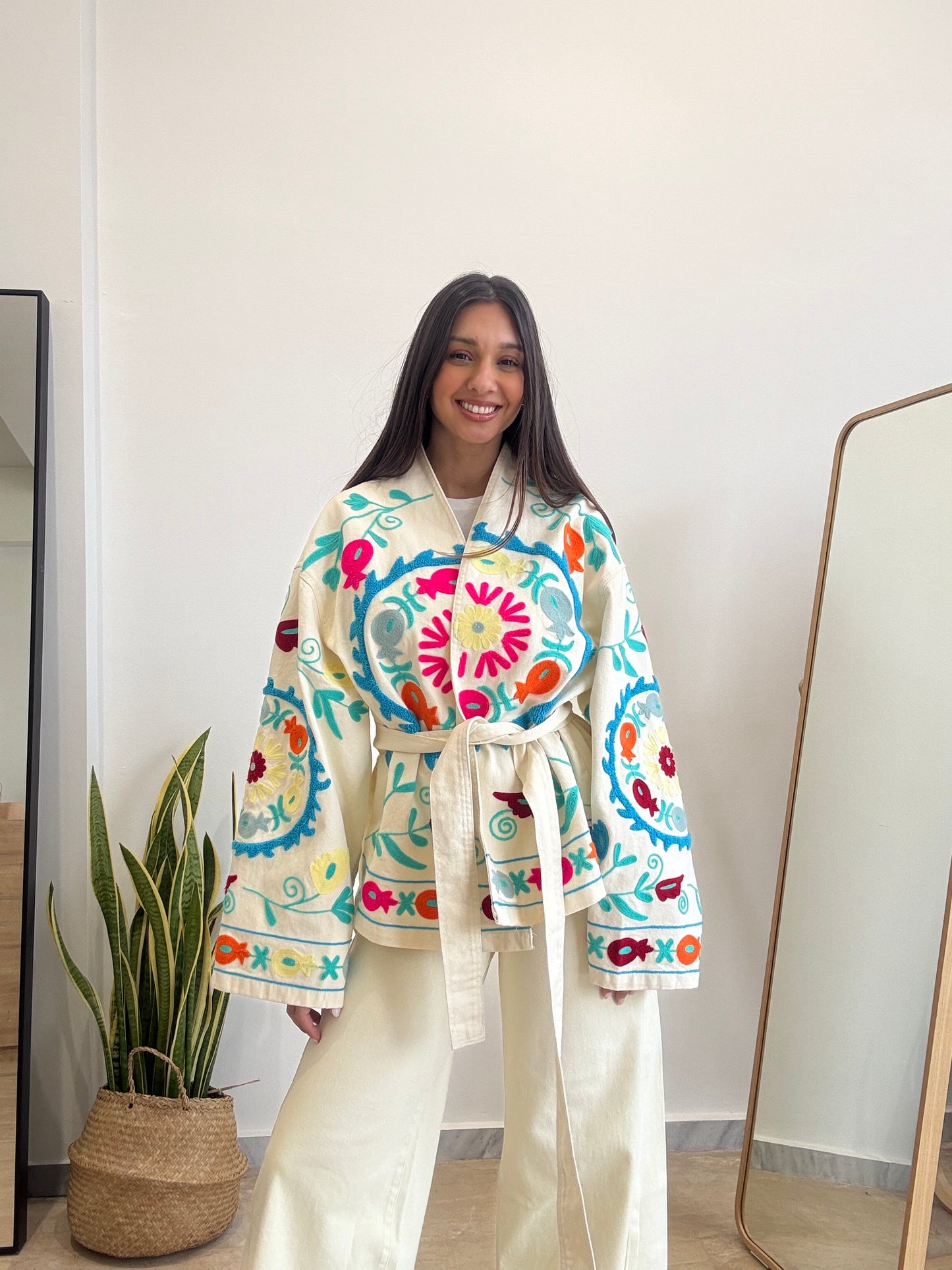 Τζάκετ με ζώνη boho