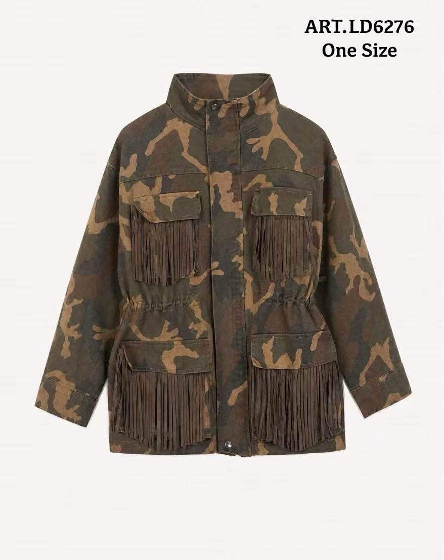Lumina Army Jacket Παραλλαγής με Κρόσσια