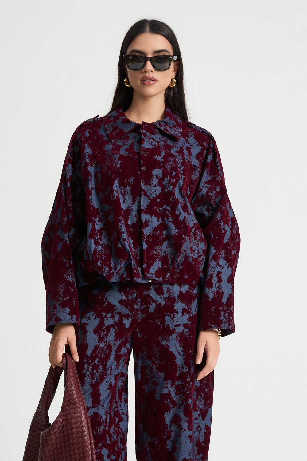 Σετ velvet τζάκετ και παντελόνι