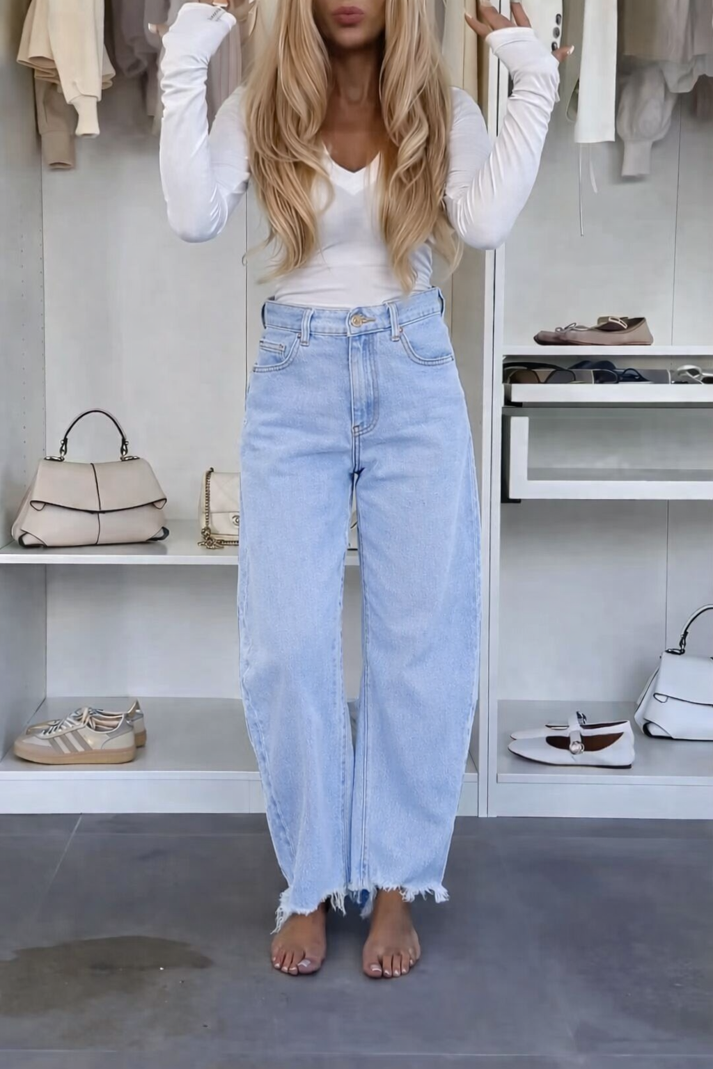 Barrel Crop Τζιν παντελόνι