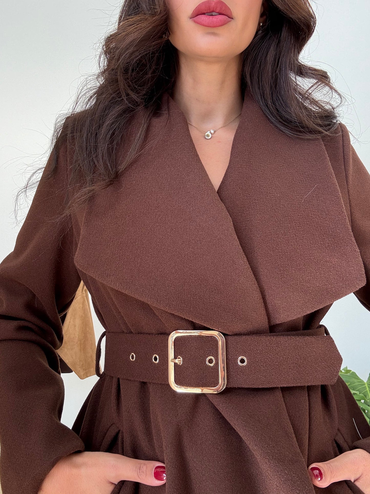 Παλτό μακρύ με ζώνη