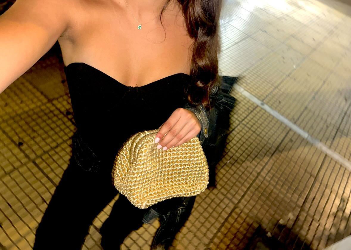 Πλεκτό χειροποίητο clutch