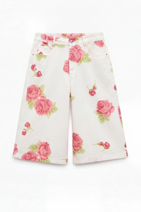 Lumina Floral Romantic Σετ Τοπ & Βερμούδα