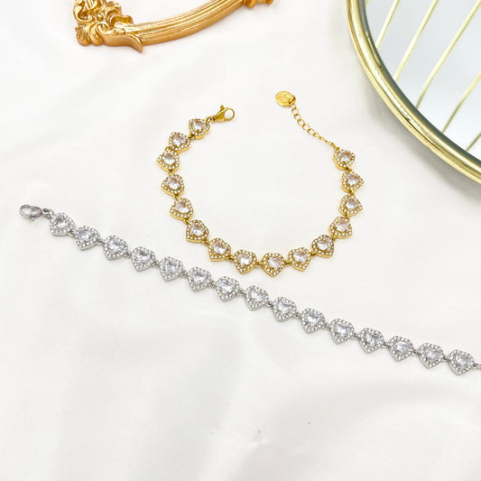 Βραχιόλι ριβιέρα καρδιά από Ανοξείδωτο Ατσάλι