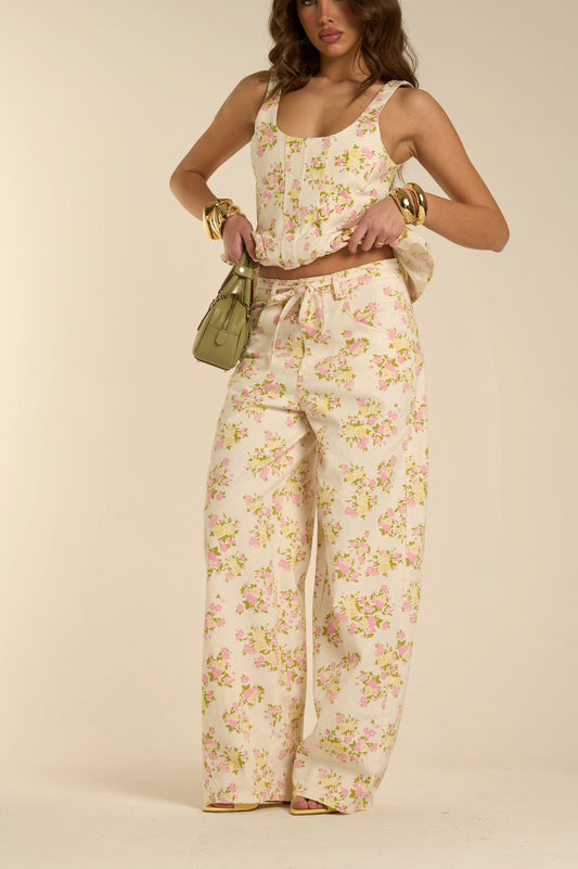 Παντελόνι με λουλούδια Lumina