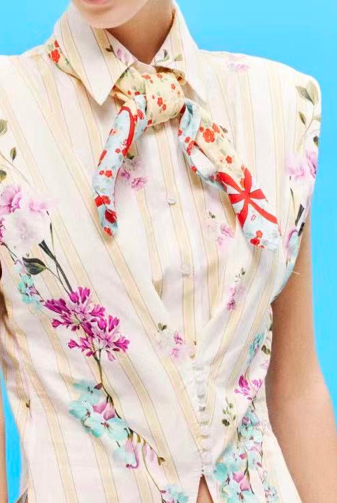 Lumina Floral Μαντήλι Λαιμού – Fashion Scarf