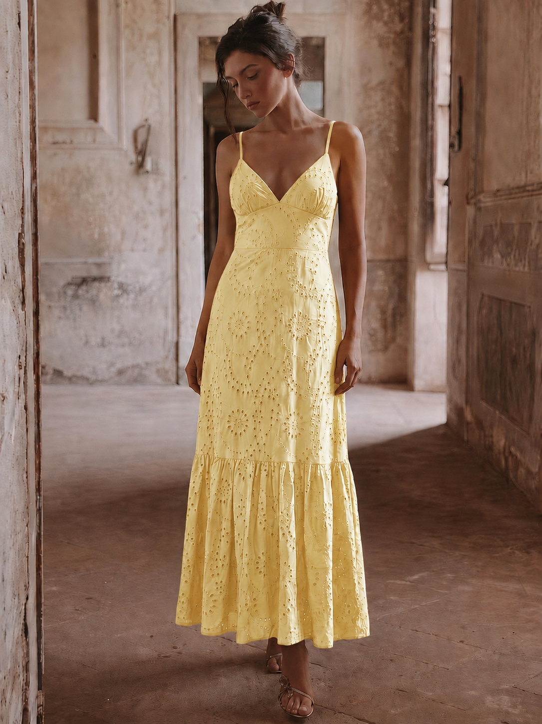 Broderie Maxi Φόρεμα