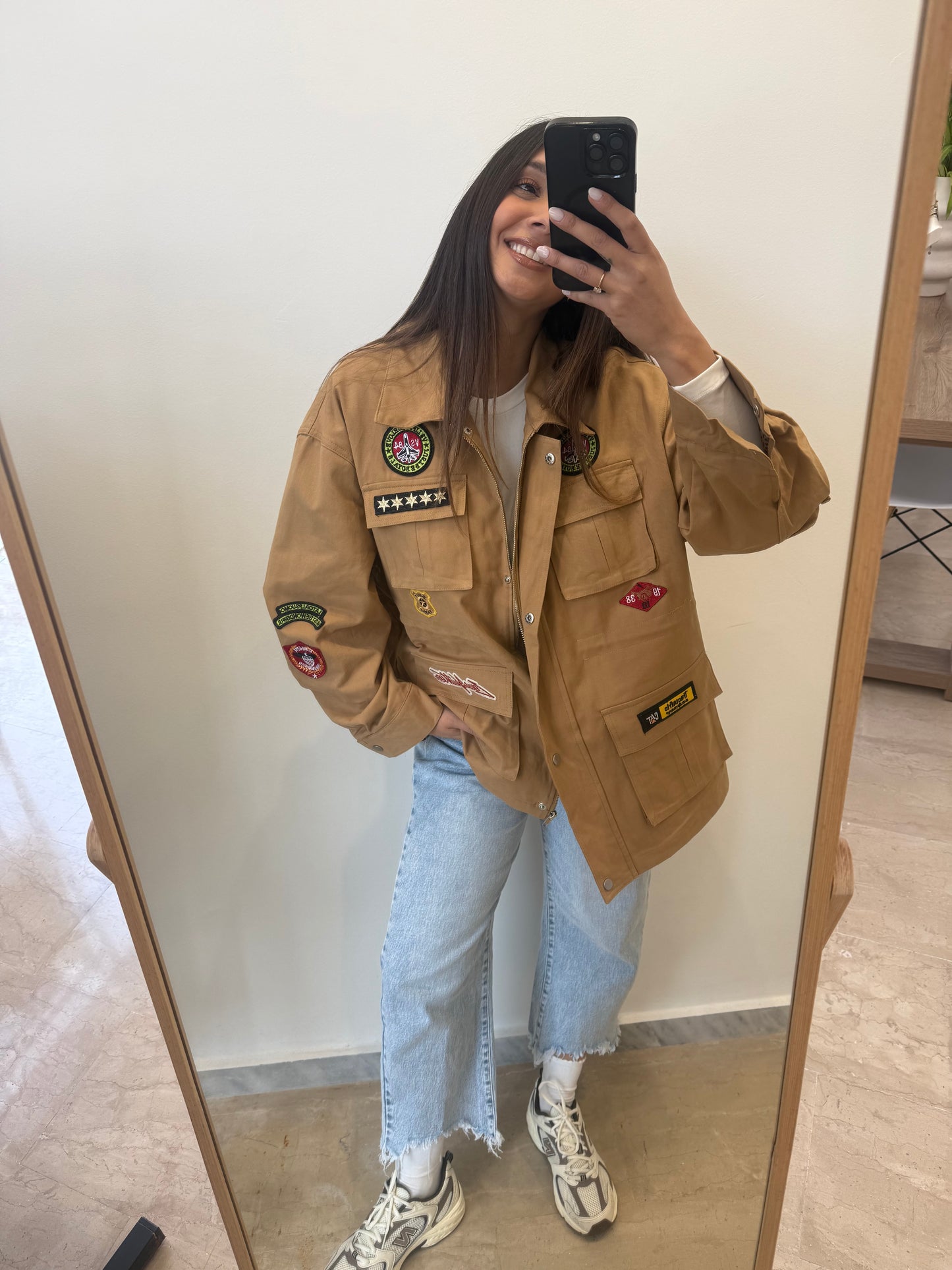 Spring Oversized jacket με patches