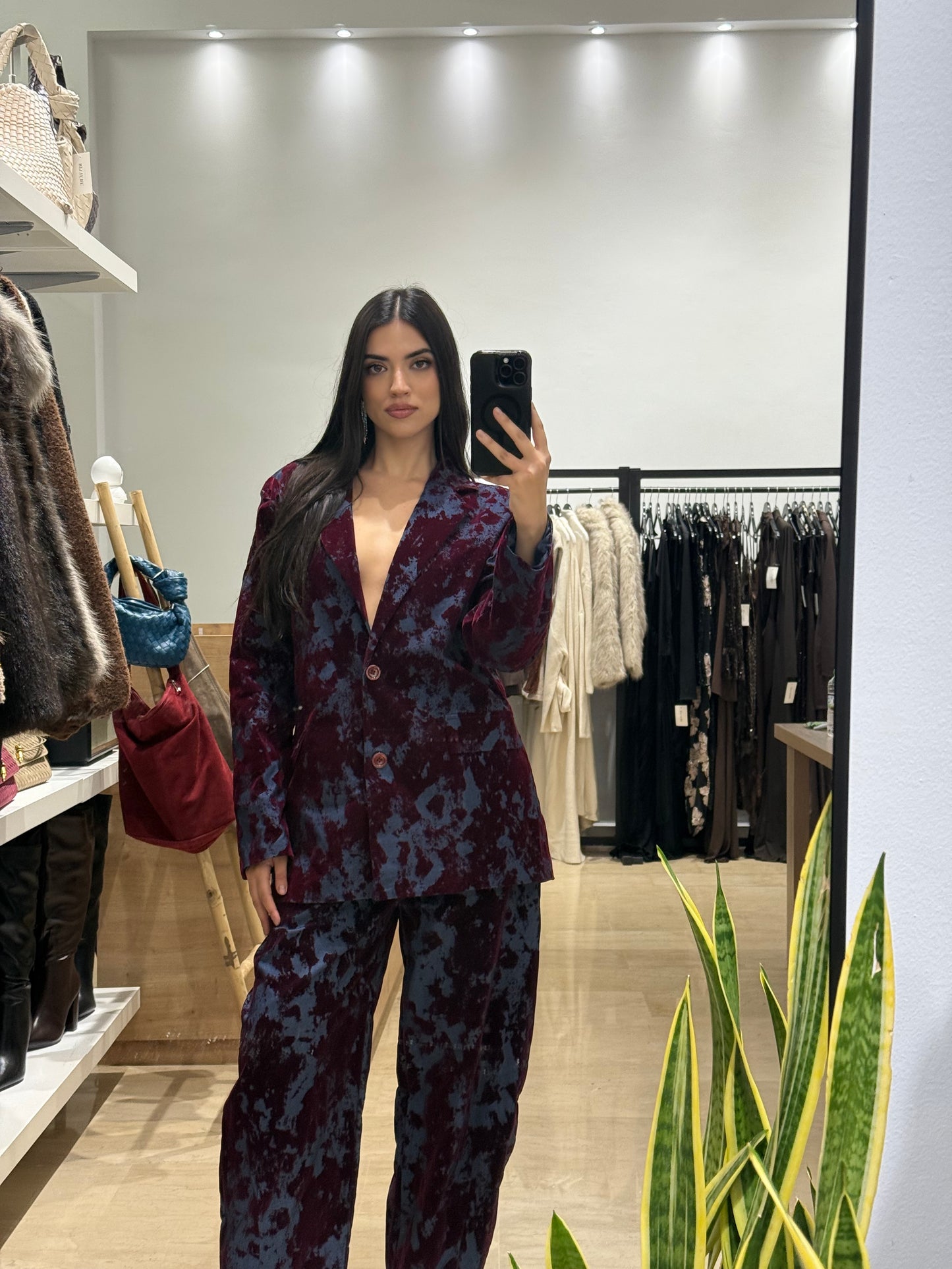 Σακάκι velvet δίχρωμο