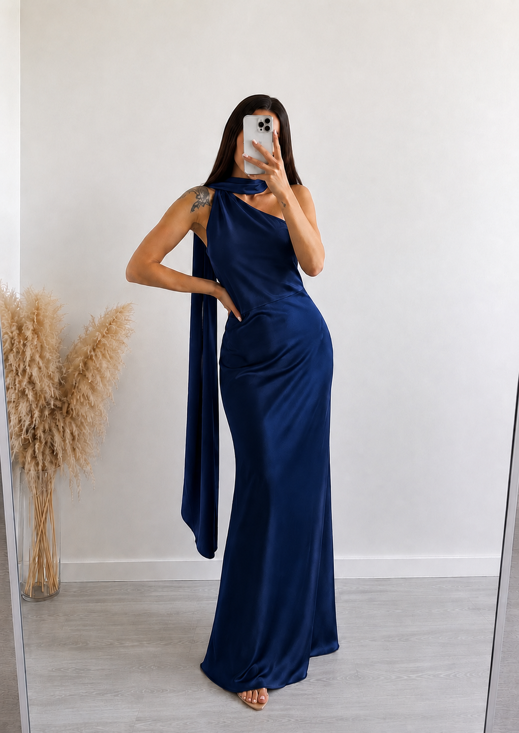 Μάξι φόρεμα Σατέν